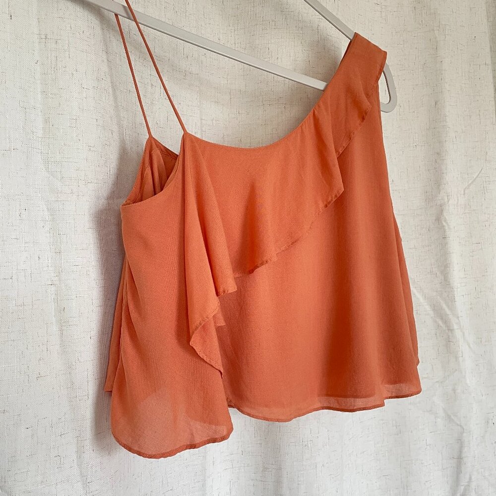 Urban Outfitter, Silence + Noise Asymmetrical apricot top